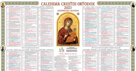 Calendar Ortodox Mai 2023